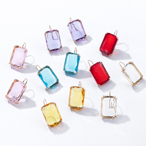 2022 Transparent Resin Acrylic Dangle Earrings for Women Trendy Boho Square Geometric Statement Drop Earrings Party Jewelry ► Photo 1/6