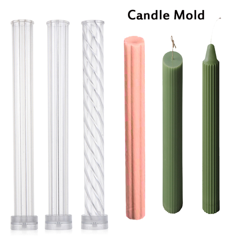 Long Pole Stripe Rack DIY Candle Molds Match Large Cylinder Rib Handmade Soap Molds Clay Craft Tools Wedding Party Supplies ► Photo 1/6