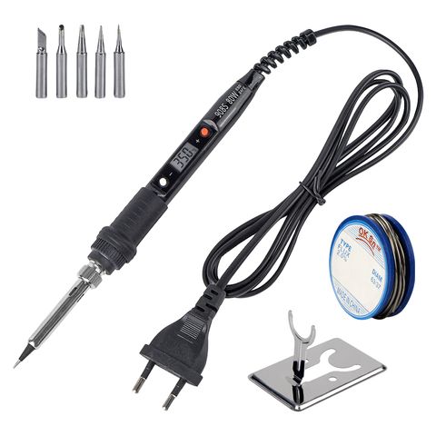 JCD Tin Soldering Iron 80W Electric Adjustable Temperature Soldering Iron Stand Welding Tool Soldering Set for Soldering Diy Kit ► Photo 1/6