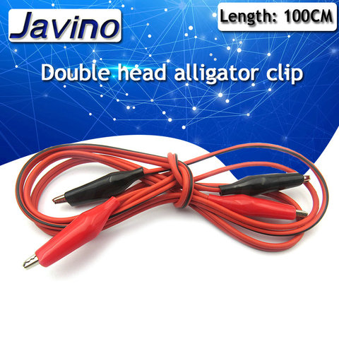 1meter Double Red and Black Clips Crocodile Cable Alligator Jumper Wire Test Leads 5A ► Photo 1/1