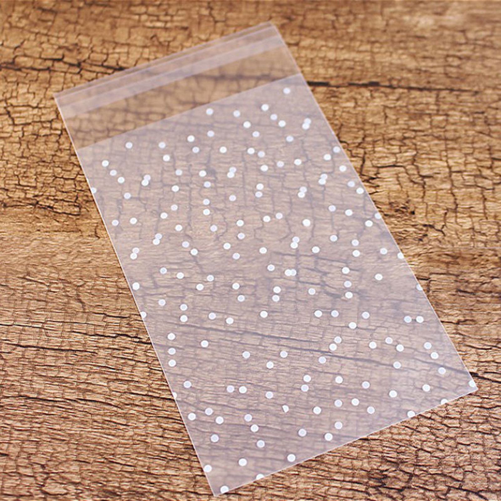 100Pcs Self Adhesive Dot Transparent Plastic Candy Cookie Gift Bag Wedding Party 