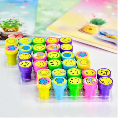 10pcs Stamps for Kids Self-ink Stamps Children Toy Stamps Cartoon