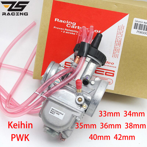 ZS Racing Motorcycle Universal PWK 33 34 35 36 38 40 42mm 2T 4T For Keihin Mikuni Carburetor Carburador With Power Jet 200-450cc ► Photo 1/6