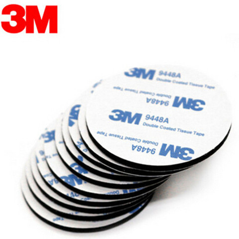 10pcs/lot 3M 9448A Black Double Sided Adhesive PE Foam pad Tape thickness 2mm x 30mm Round ► Photo 1/5