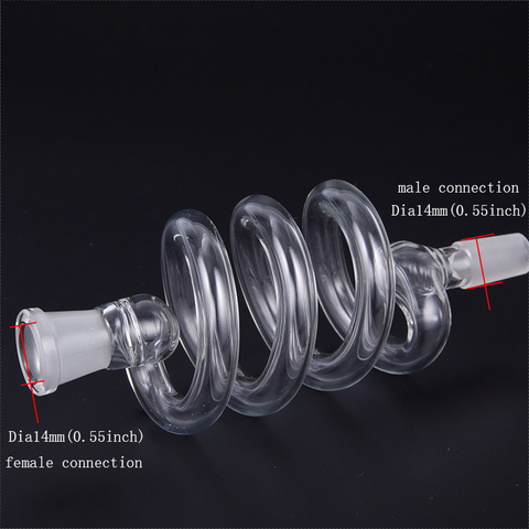 1 Pc  Dia14MM (0.55Inch) Spring Glass Spiral Part Twirl Led Hookah Shisha Chicha Accessories Coil Tube For Narguile ► Photo 1/6