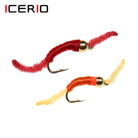 ICERIO 6PCS San Juan Worm Fly Fishing Trout Lure Baits ► Photo 1/5