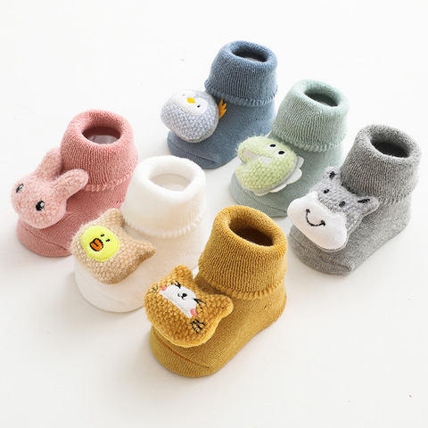 Thick Terry Socks Baby Toddler Socks Doll Cartoon Non-slip Newborn Socks Children Floor Socks Keep Warm Infants Socks ► Photo 1/6