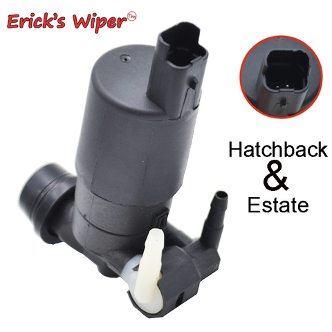 Erick's Wiper Front & Rear Windscreen Wiper Washer Pump Motor with Grommet For CITROEN C2 C3 C4 C5 C8 Twin Water Outlet ► Photo 1/5