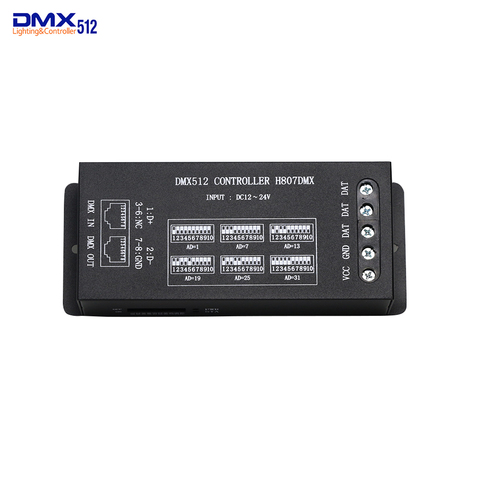 H807DMX DMX512 Controller 1024 pixels RGB Controller 13 Channels DMX Controller For WS2812 WS2813 DMX Stage Light ► Photo 1/6