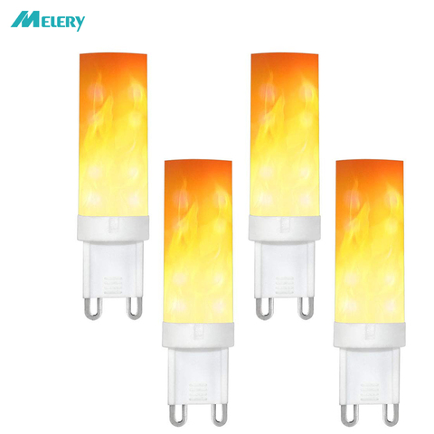 G9 Flame Lamp LED Light Bulb 0.5W PC Ceramic Paint 10lm 36*2835 SMD AC 220-240V 1300-1700K 360 degree [Energy Class A] 4Pack ► Photo 1/6