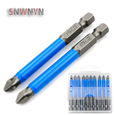 10pcs PH2 Cross Bit Head Electric Screwdriver Bits 1/4