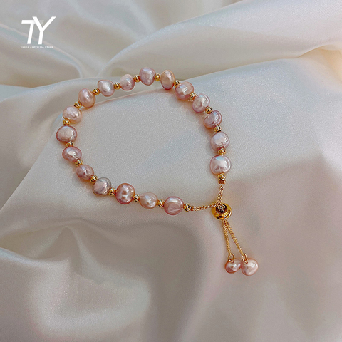 2022 New Baroque Natural Pearl Bracelet Sexy For Woman Bracelet Fashion Lady Temperament Bracelet Chaoren Jewelry South Korea ► Photo 1/6