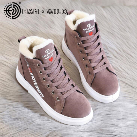 Women Winter Warm Snow Boots Women Faux Suede Ankle Boots Female Casual Shoes Fashion Height Increasing Sneakers Botas Mujer ► Photo 1/6