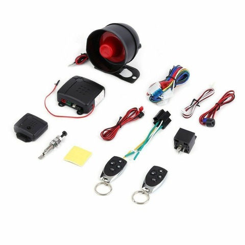 New Universal 1-Way Car Alarm Vehicle System Protection Security System Keyless Entry Siren + 2 Remote Control Burglar Alarm ► Photo 1/6