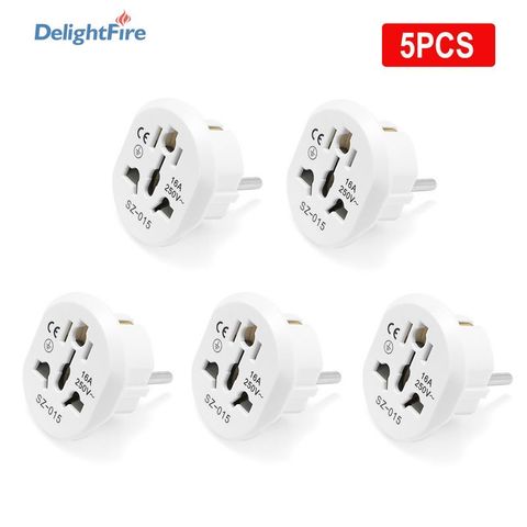 EU Plug Adapter Universal AU US UK CN To EU Wall Socket EU Converter 2 Round Socket AC 16A  250V Travel Adapter High Quality CE ► Photo 1/6