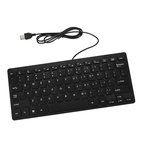 Wired Mini USB Keyboard 78 Key Mute Keyboard Multimedia For Laptop Desktop ► Photo 1/6