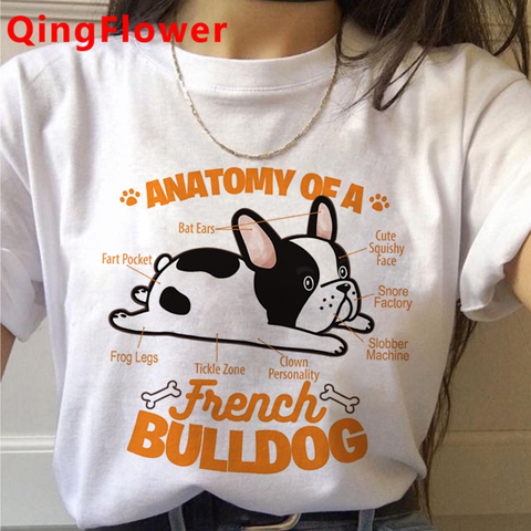 French Bulldog Kawaii Funny Cartoon T Shirt Women Harajuku Cute Anime T-shirt Summer Plus Size Tshirt Graphic Top Tees Female ► Photo 1/6
