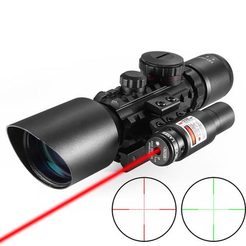 M9 3-10x42eg Tactical Optics Reflex Sight Riflescope Picatinny Weaver Montar Vermelho Verde Ponto Caça Escopos Com Laser Vermelh ► Photo 1/6