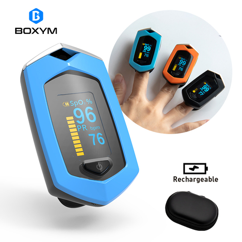 BOXYM Medical Rechargeable Finger Pulse Oximeter Digital Oximetro De Dedo SpO2 PR OLED CE Pulsioximetro Heart Rate Monitor ► Photo 1/6