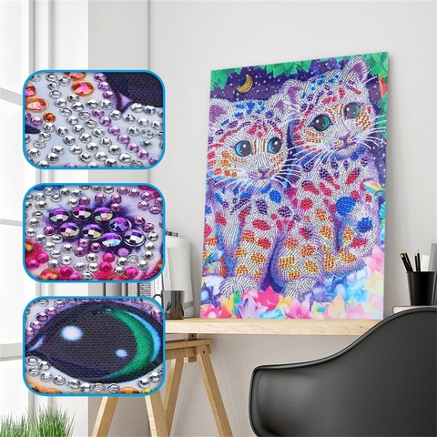 5D Special Shaped Diamond Painting Animal Cat Butterfly DIY Rhinestone Drilled Diamond Embroidery Cross Stitch Kits Home Decor ► Photo 1/6