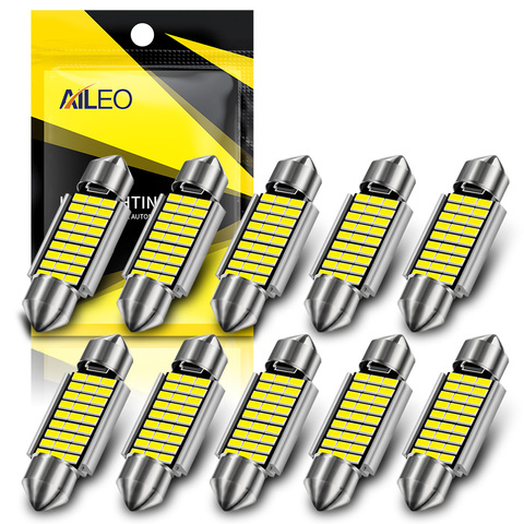 AILEO Error Free 10x C5W C10W LED Bulb 31 36mm 39mm 42 Interior Reading Light Festoon Auto Dome License Plate Luggage Trunk Lamp ► Photo 1/6