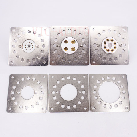 1PC Vacuum Tube Shock Proof Iron Plate Tube Socket Mounting Plate 6CA7 6550 6SN7 2A3 300B KT88 EL34  Hifi Audio Tube Amplifier ► Photo 1/6