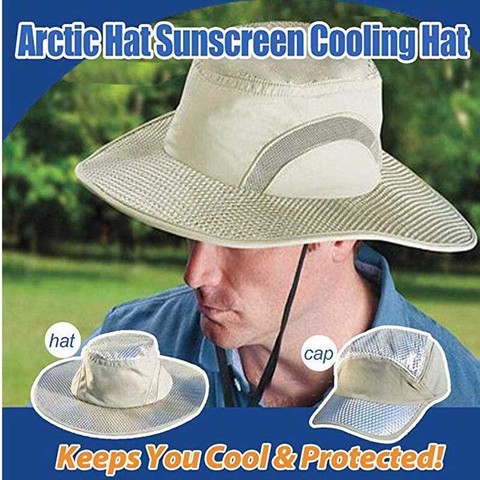 Hot Selling Arctic Cap Cooling Ice Cap Sunscreen Hydro Cooling Bucket Hat Arctic Hat with UV Protection Keeps you Cool ► Photo 1/2