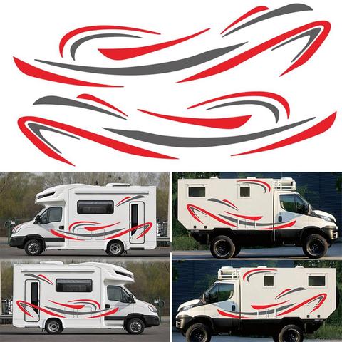 Dawasaru Motorhome Dropshipping Stripes Graphics Kk Decals Stickers for Car Caravan Trailer Camper Van Waterproof,200cm*109cm ► Photo 1/6