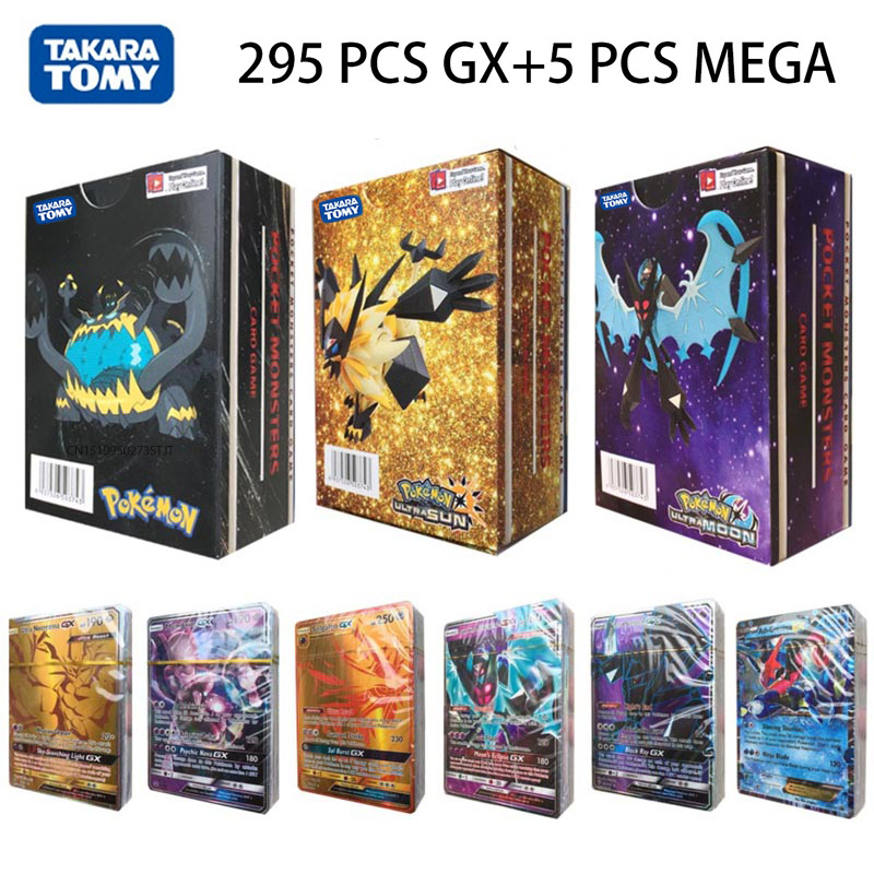 100-200 Pcs GX EX MEGA Pokemon Trading Cards Game Battle 324pcs Children's Game 