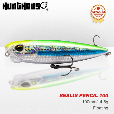 Hunthouse REALIS PENCIL 65 Topwater Lure 65/100mm 5.5/14.5g Swim Crankbait Pesca Whopper Plopper Trolling ► Photo 1/6