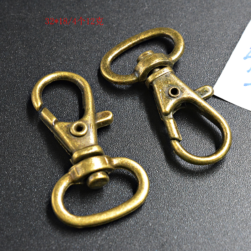 20Pcs Gold Silver Bronze Swivel Lobster Clasp Clips Key Hook Keychain Split  Key Ring Findings Clasps