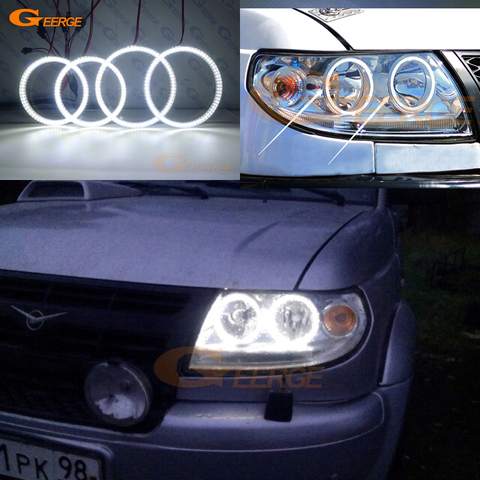 For UAZ Patriot Baijah Tulos 2007-2014 Excellent Ultra bright illumination smd led Angel Eyes Halo Ring kit DRL ► Photo 1/1