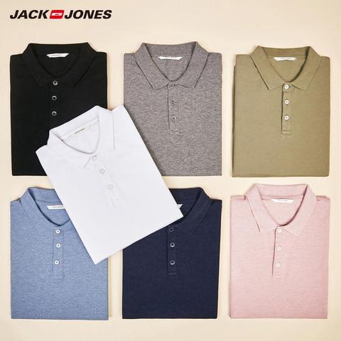 Price history & Review on Jones Men's Basic Solid Color Cotton Collar Polo Shirt JackJones Menswear 220206532 | AliExpress Seller - Jack Jones Official | Alitools.io