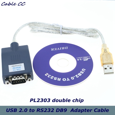 1pcs/ USB 2.0 to RS232 DB9 COM Serial Port Device Converter Adapter Cable PL2303 double chip The best quality is faster ► Photo 1/4