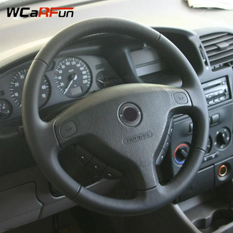 WCaRFun Black Artificial Leather Auto Car Steering Wheel Cover for Opel Zafira A 1999-2005 Buick Sail Opel Astra G H 1998-2007 ► Photo 1/4