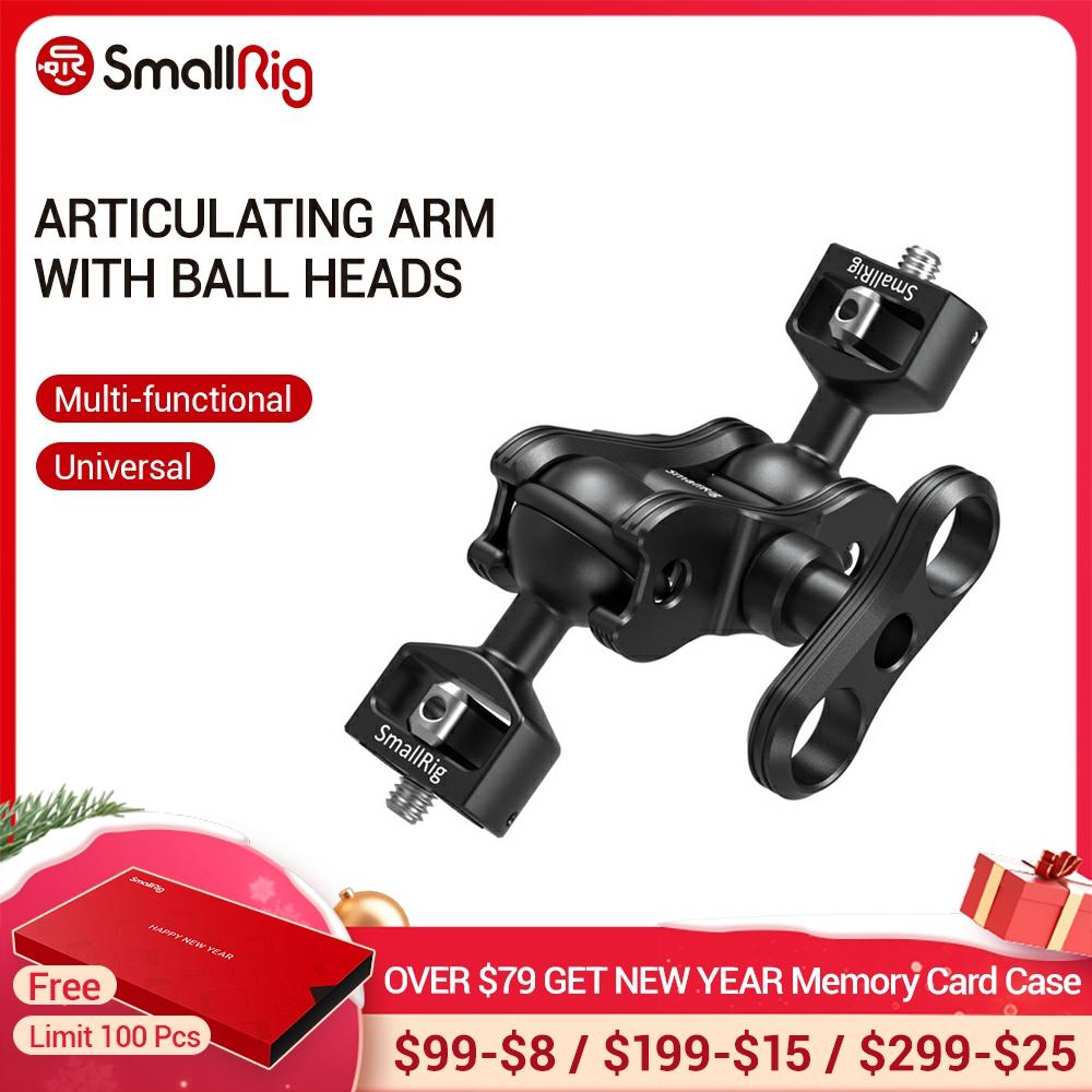 SmallRig Aluminum Alloy Quick Release Articulating Magic Arm with Double Ballheads + 1/4