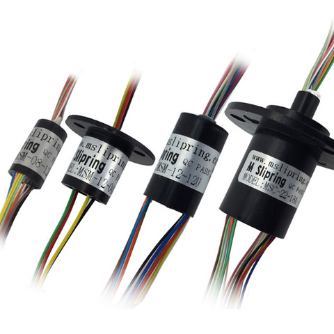 1PC 2/4/6/8/12/18/24/36 Channels Wires Capsule Slip Ring 1-2A Slipring 8.5/12.5/15.5/22mm Mini Rotary Conductiv Joint Connectors ► Photo 1/4