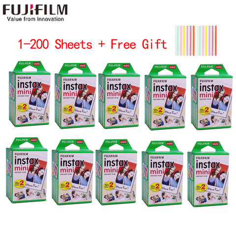 10-200 sheets Fujifilm instax mini 9 film white Edge 3 Inch wide film for Instant Camera mini 8 7s 25 50s 90 Photo paper ► Photo 1/6