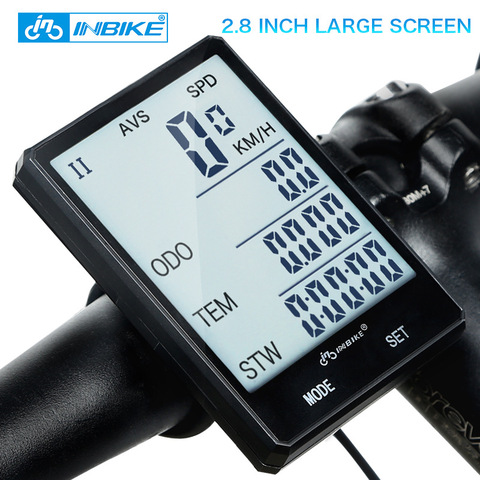 INBIKE 2.8 inch Bike Wireless Computer Rainproof Multifunction Riding Bicycle Odometer Cycling Speedometer Stopwatch Backlight ► Photo 1/5