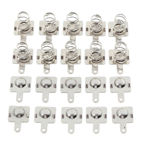 10 Pairs Replacement Metal Batteries Spring Contact Plate Silver For AA AAA Batteries ► Photo 1/6