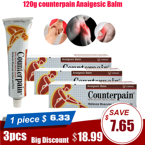 2-3pcs 120g Counterpain Analgesic Ointment Relieves Joint Arthritis Pain Muscle Ache Sports Injury Sprain Massage Thailand ► Photo 1/6