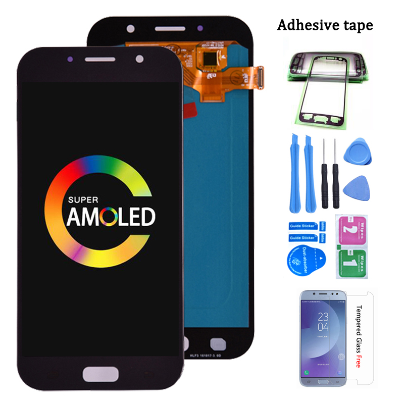 100% Super AMOLED LCD For Samsung Galaxy A7 2017 A720 A720F SM-A720F ...