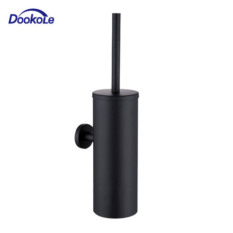 Bathroom Toilet Brush Holder Matt Black, 304 Stainless Steel Toilet Brush Wall Mounted for Bathroom Storage and Organization ► Photo 1/6