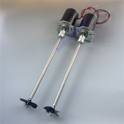 Fishing boat motor DC12V permanent magnet DC motor 3500rpm 30W 4-bladed propeller 4mm stainless steel shaft ► Photo 1/6