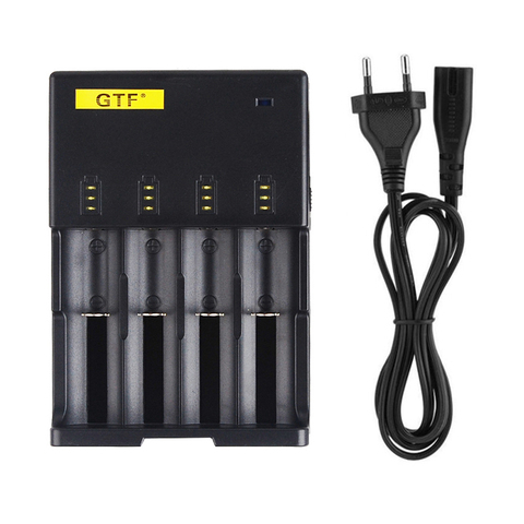 GTF EU plug battery Charger for 18650 26650 21700 18350 AA AAA 3.7V/3.2V/1.2V/1.5V lithium NiMH Ni-Cd battery ► Photo 1/6