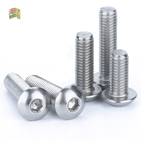 5-50pcs ISO7380 M2 M2.5 M3 M4 M5 M6 M8 304 Stainless Steel Hexagon Hex Socket Button Head Screw Bolts Round Head Screw Standoff ► Photo 1/2