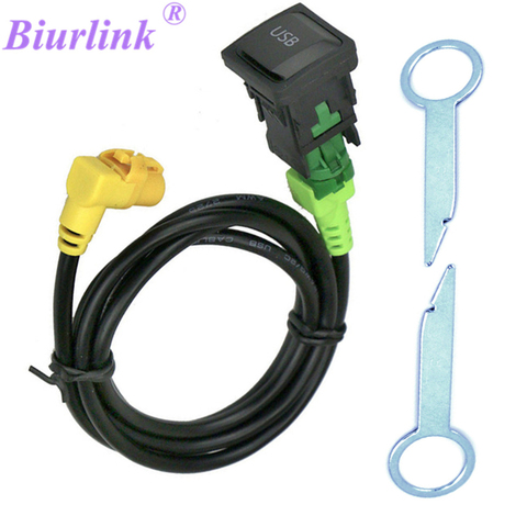 Biurlink USB Audio Switch Cable Harness RCD510 RNS315 For Volkswagen Golf MK6 Passat Polo ► Photo 1/6