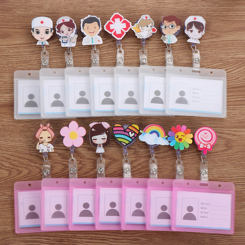 Cute Retractable Badge Holder, Silicone Keychain Supply