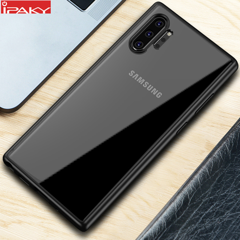 for Samsung Note 10 Case IPAKY Transparent Impact Resistant TPU PC Hybrid Shockproof for Samsung Galaxy Note 10 Plus Case ► Photo 1/6