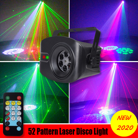 New 52 Modes LED Disco Party Light Laser Projector Lamp for Indoor Club Stage Effect Lighting Show Music KTV Home DJ Equipment ► Photo 1/6